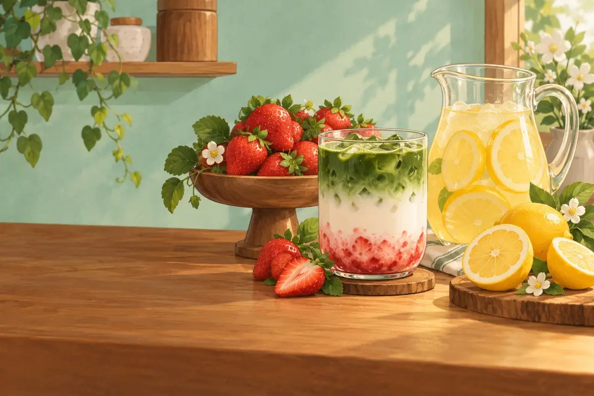 Strawberries and lemons, and every trick from the café at once.